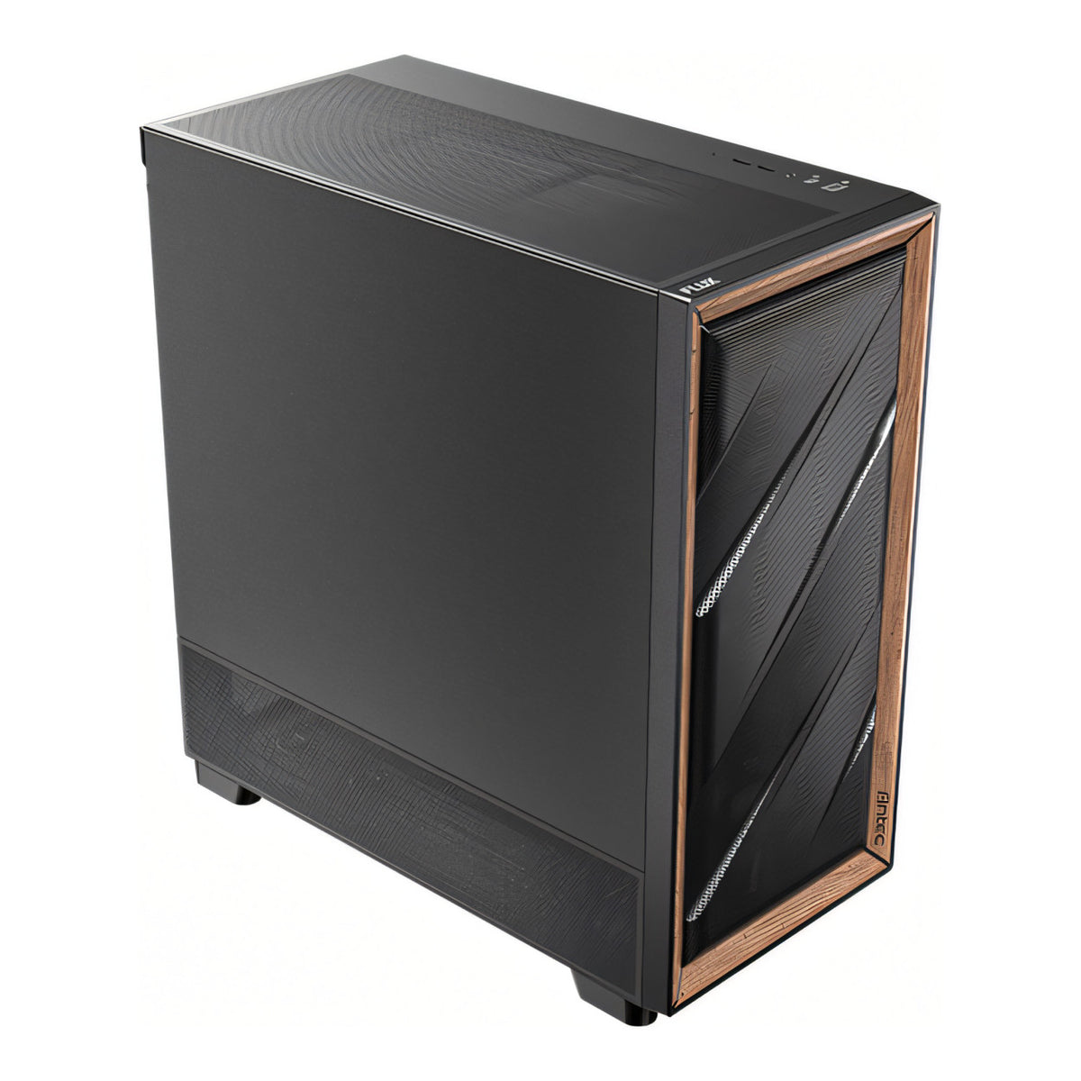 Antec FLUX SE Mid-Tower E-ATX Wood Front Panel Gaming Black PC Case
