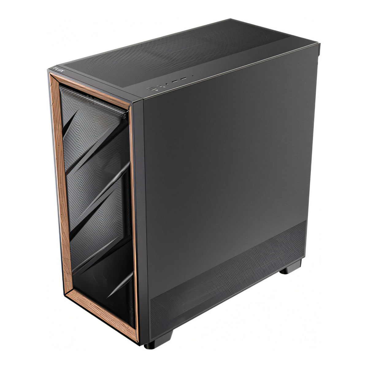 Antec FLUX SE Mid-Tower E-ATX Wood Front Panel Gaming Black PC Case