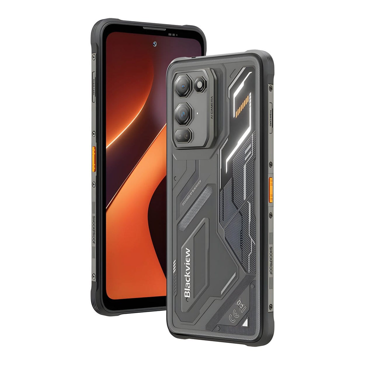 Blackview FORT 200 6.78-inch Rugged Smartphone - MediaTek Helio G100 256GB ROM 6GB RAM Android 16 Black FORT200-6GB-256GB-BLK