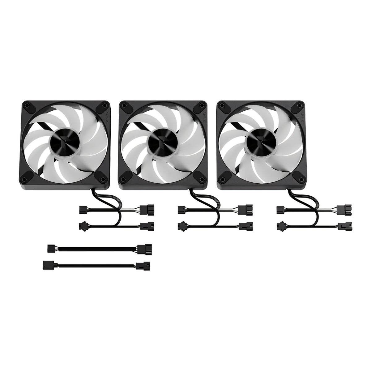 Aerocool APNX FP3 120mm PWM ARGB Fan 3-pack - Black FP3-120(3-pack) Black
