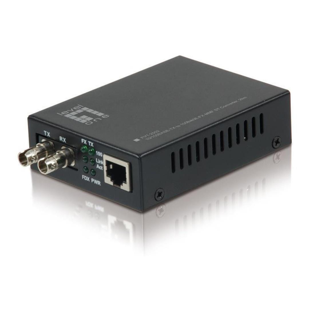 LevelOne FVT-2002 RJ45 to ST Fast Ethernet Media Converter