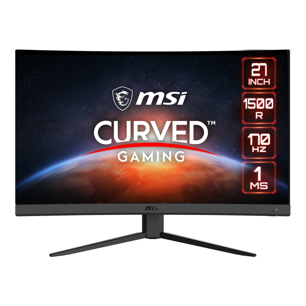 MSI G27CQ4 E2 27-inch 2560 x 1440p WQHD 16:9 170Hz 1ms LED VA Curved Gaming Monitor