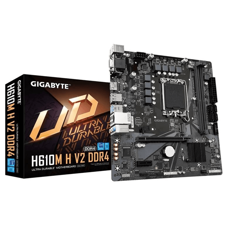 Gigabyte H610M H V2 DDR4 LGA 1700 Socket Micro-ATX Motherboard GA-H610M-H-V2-DDR4
