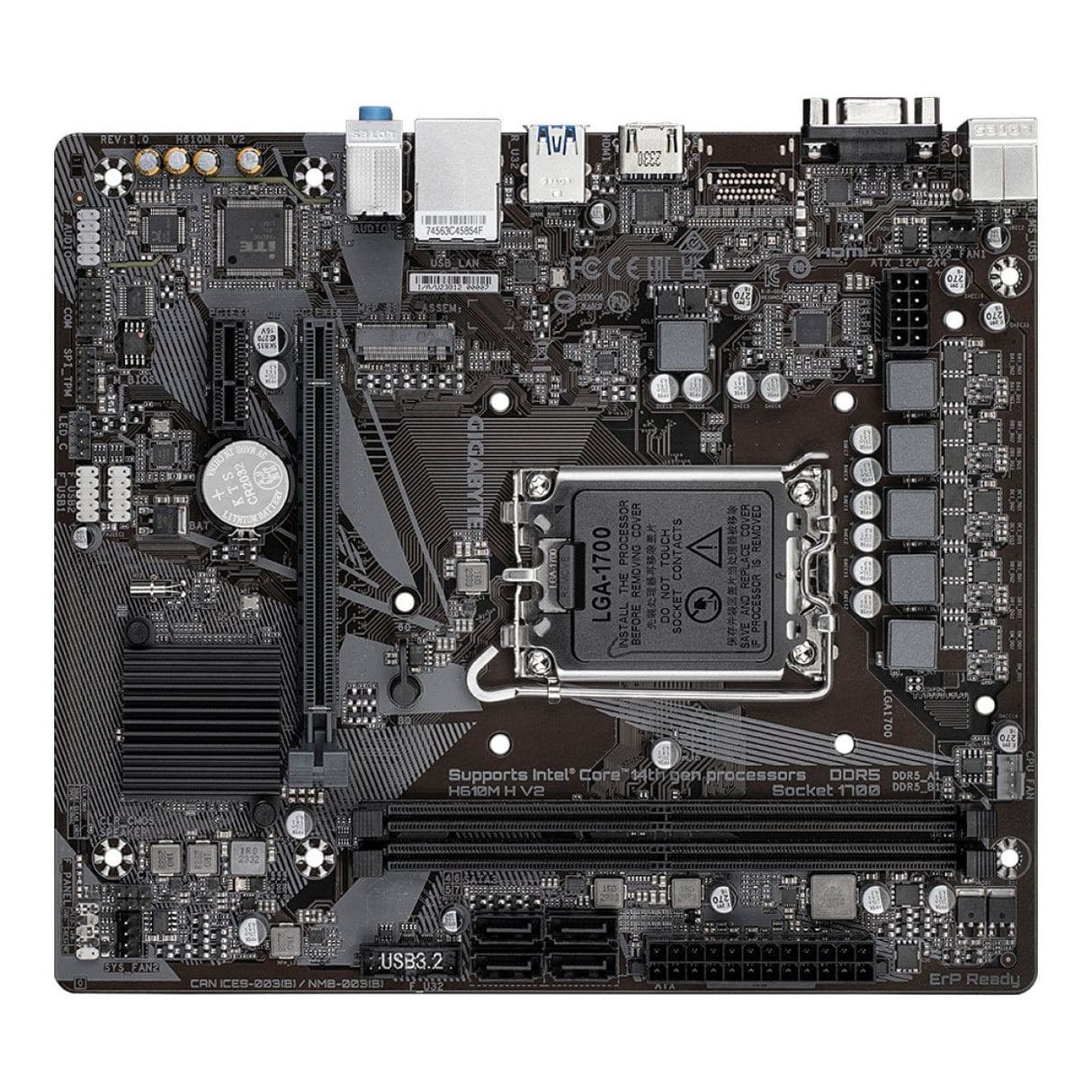 Gigabyte H610M H V2 DDR5 Intel LGA 1700 Micro-ATX Motherboard GA-H610M-H V2