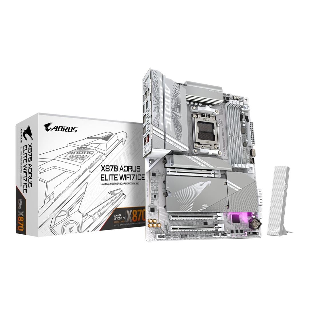 Gigabyte X870 AORUS ELITE Wi-Fi 7 ICE AMD AM5 ATX Motherboard