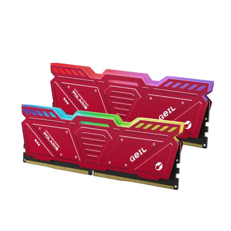 GeIL Polaris RGB OC 32GB 6000MHz DDR5 DIMM 2 x 16GB Kit Gaming Memory Module Red GAOSR532GB6000C38ADC