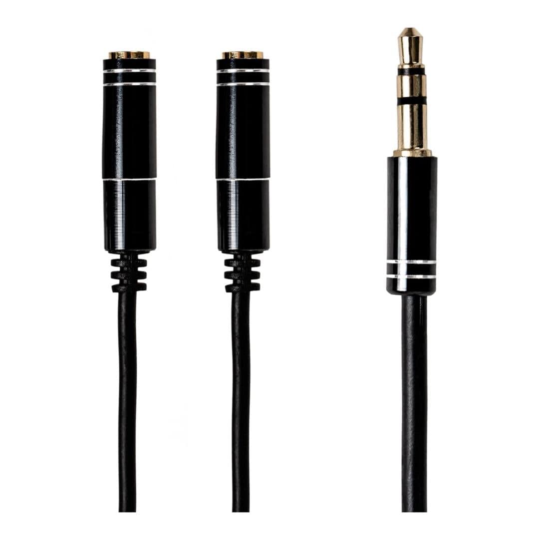 Gizzu 3-Pole Audio Splitter Cable - Black GAP35M2F