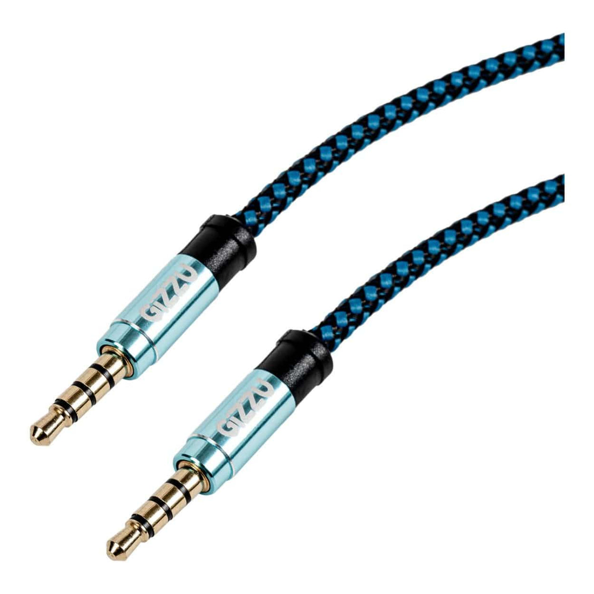 Gizzu 3.5mm Aux Male to Male Cable 1.5m Black Blue GCP35MM4