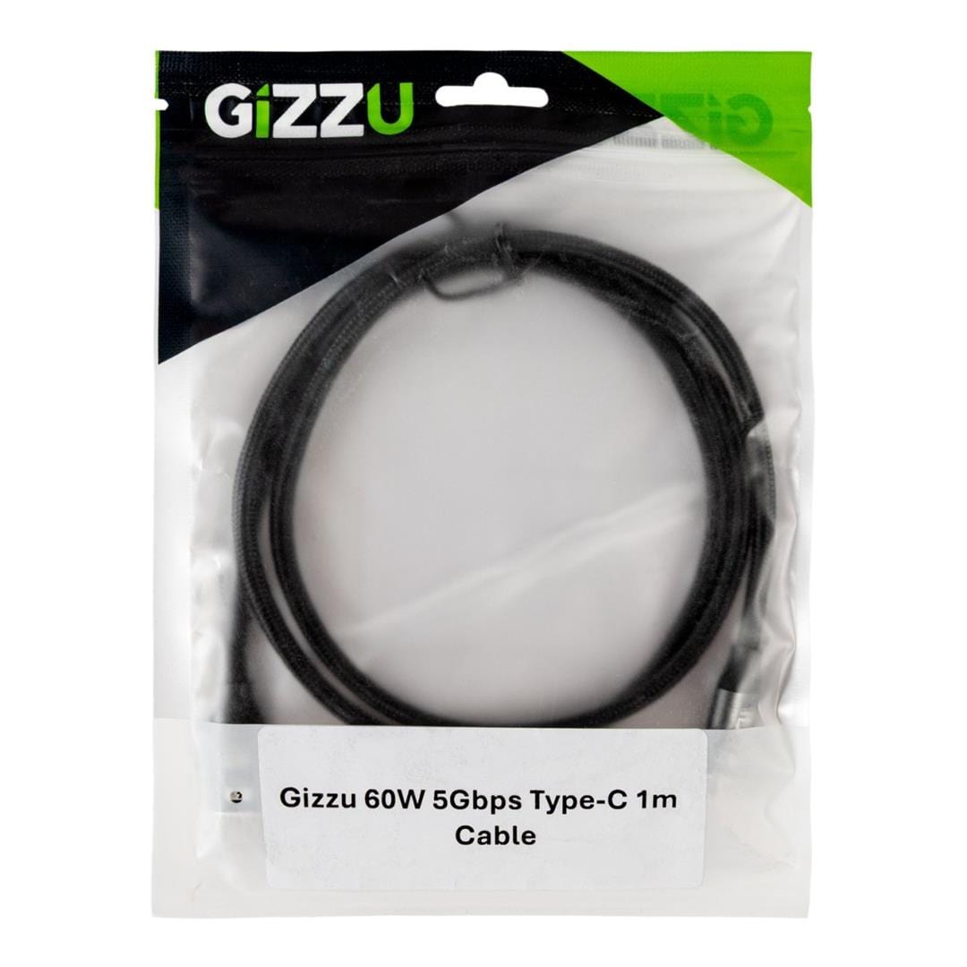 Gizzu 1m 60W 5Gbps Type-C Charging Cable GCPCC0605G-01