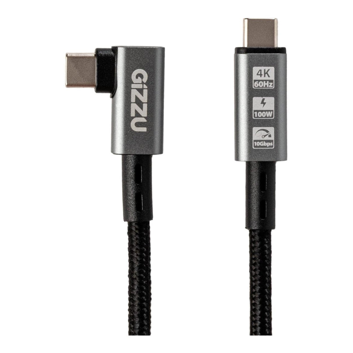 Gizzu 1m 100W 10Gbps Angled USB-C Cable GCPCC10010G90-01