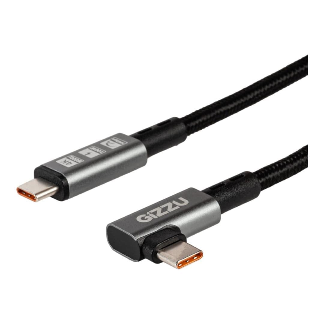 Gizzu 1m 100W 10Gbps Angled USB-C Cable GCPCC10010G90-01