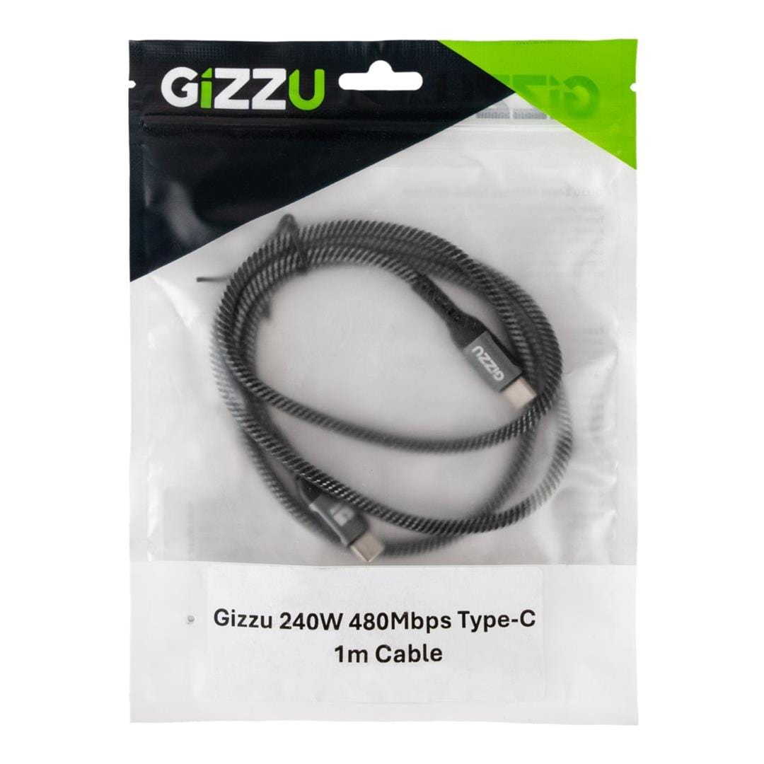 Gizzu 1m 240W 480Mbps Type-C Charging Cable GCPCC240048G-01