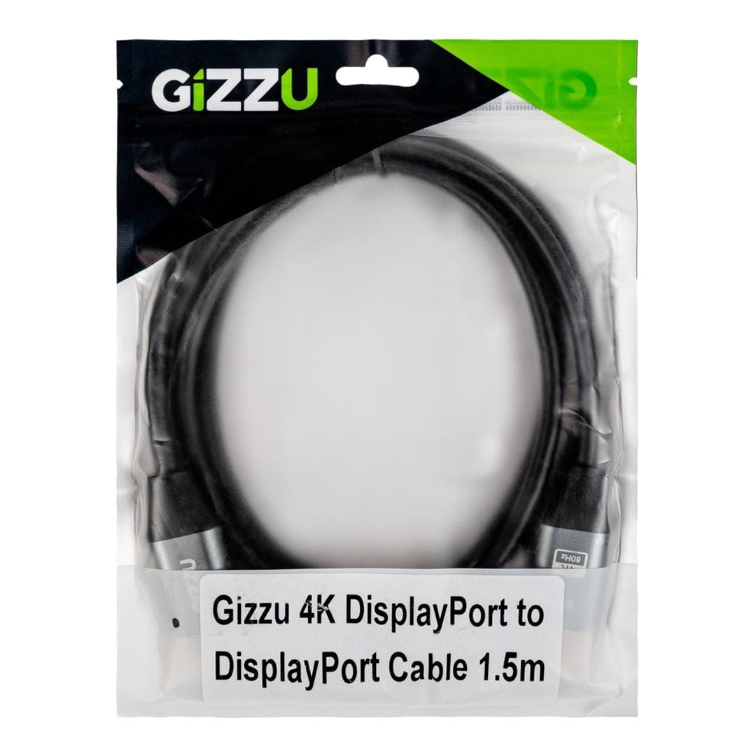 Gizzu 4K 60Hz DisplayPort Male to Male Cable 1.5m GCPDPDP15