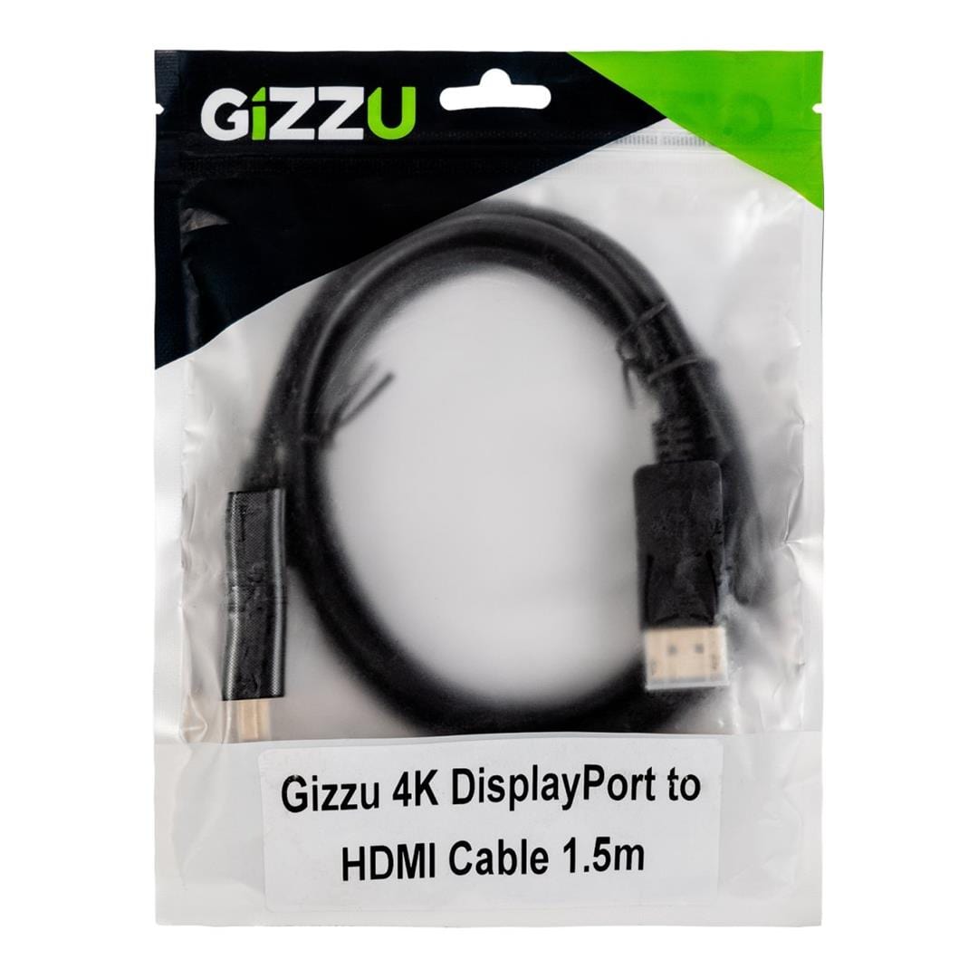 Gizzu 4K 60Hz DisplayPort to HDMI Cable 1.5m GCPDPH15