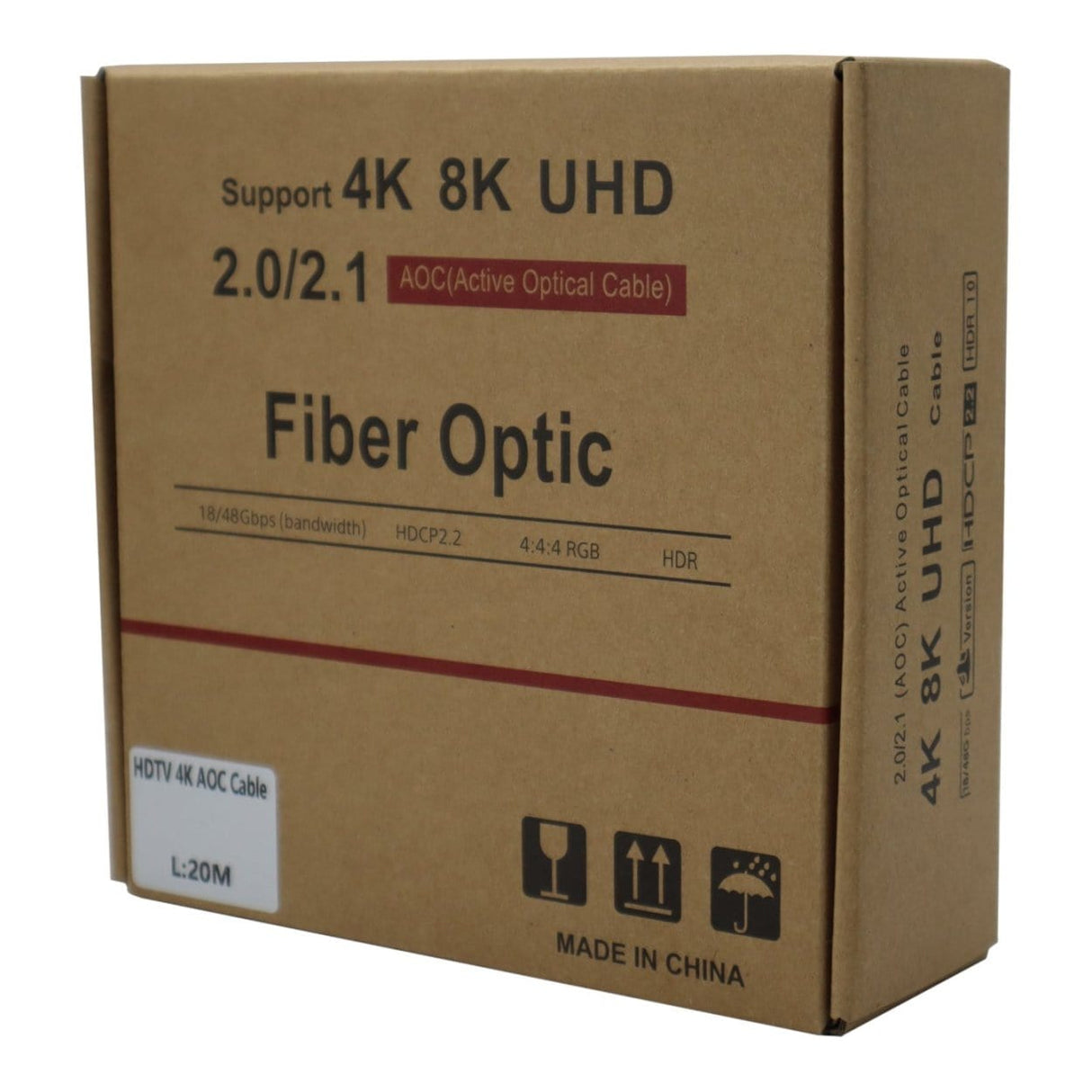 Gizzu 4K HDMI Male to Male Active Fibre Optic Cable 20m GCPHHA20