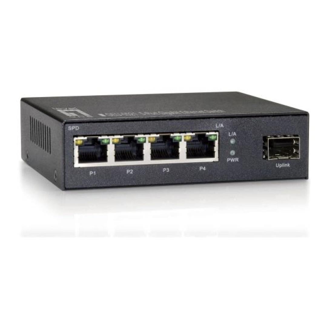 LevelOne 5-Port 1x SFP Gigabit Network Switch GEU-0521
