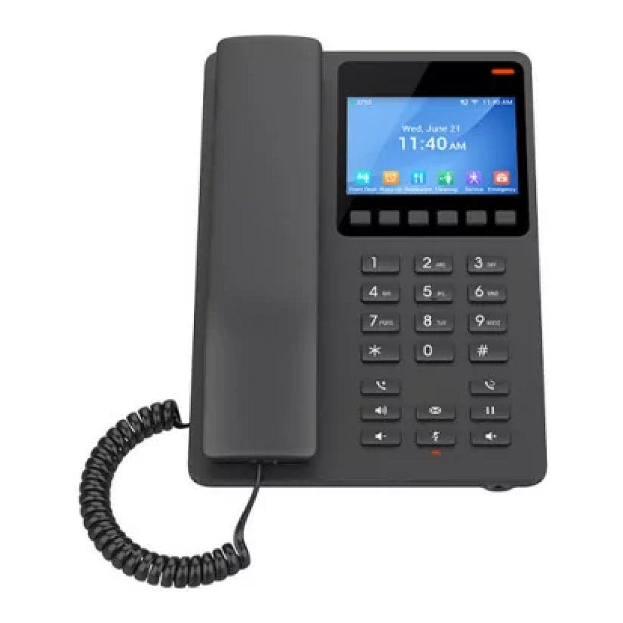 Grandstream GHP631W 2-Line Colour LCD Wi-Fi 6 Hotel Phone Black