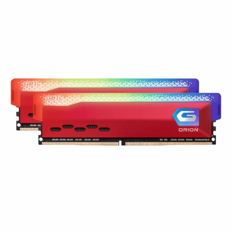 Geil Orion RGB 16GB 3600MHz DDR4 DIMM 2 x 8GB Kit Gaming Memory Module Red GOSR416GB3600C18BDC