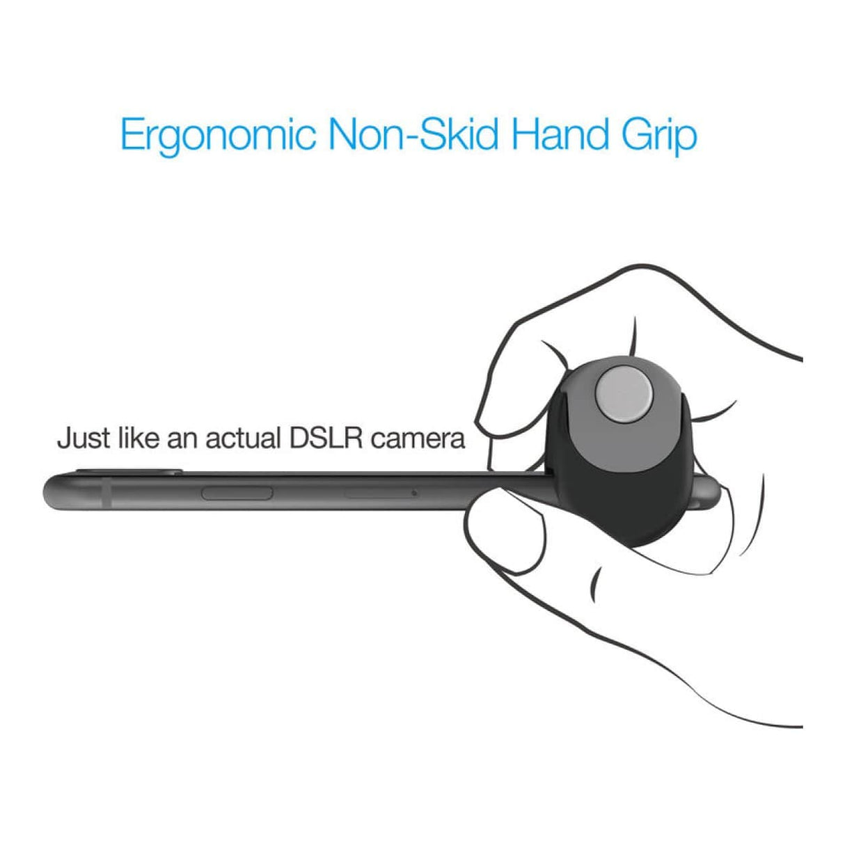 Just-Mobile ShutterGrip Grab-and-go Smartphone Camera Control - Blue GP-100BL