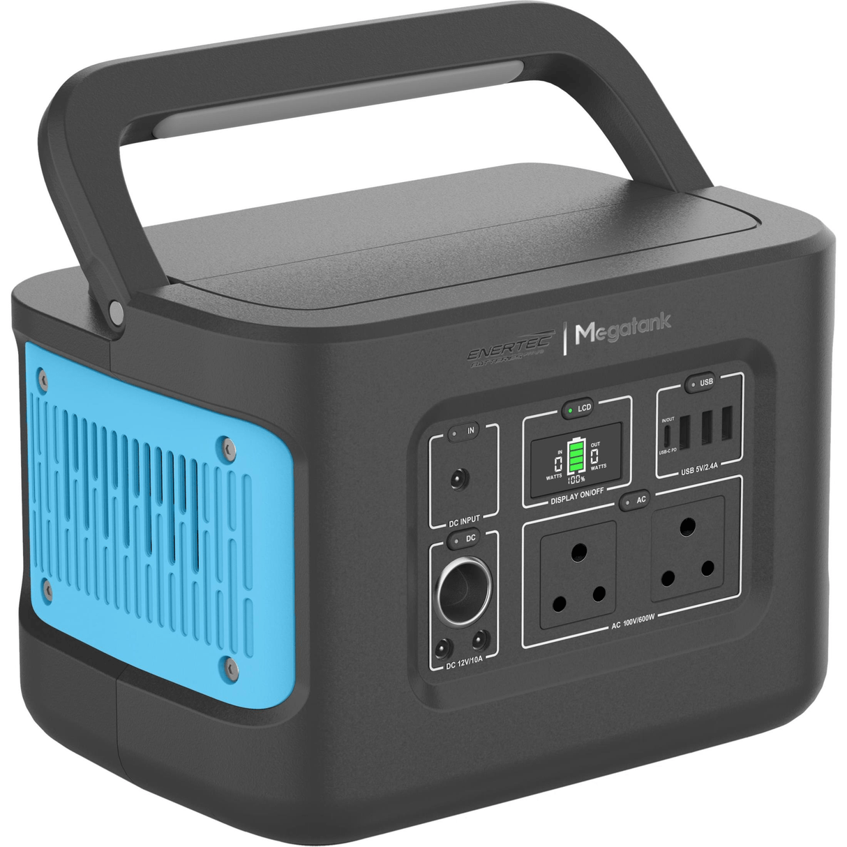 Enertec GP448-SA 600W 448WH LiFePO4 Pure Sine Wave Portable Power Station Inverter