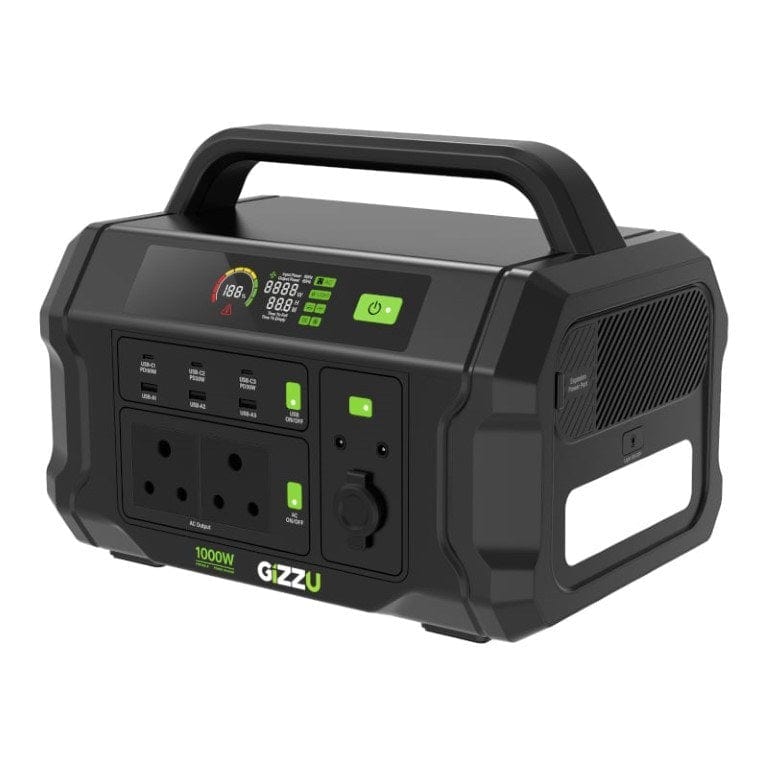 Gizzu Challenger Pro 1000W 1120Wh LiFePO4 Portable Power Station with 200W Solar Panel GPS1100USOLAR