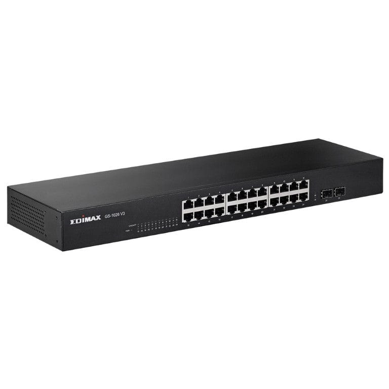 Edimax 24-port Gigabit Ethernet Unmanaged Switch with 2x SFP ports GS-1026 V3