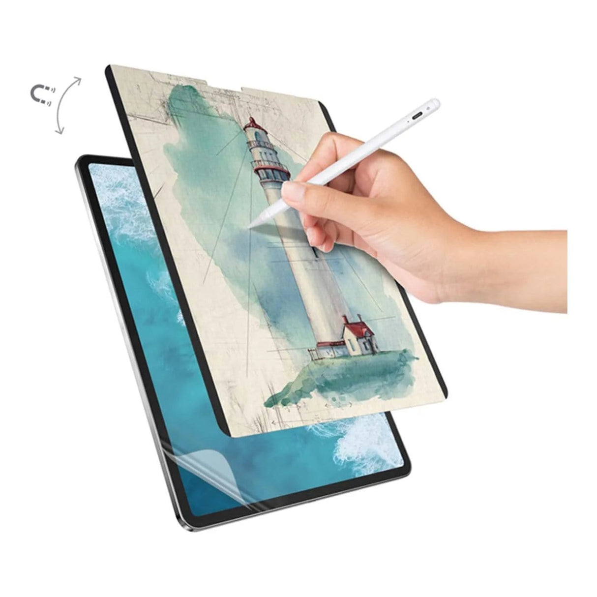 SwitchEasy SwitchPaper 2-in-1 Magnetic Paper-Feel Screen Protector GS-109-178-263-65