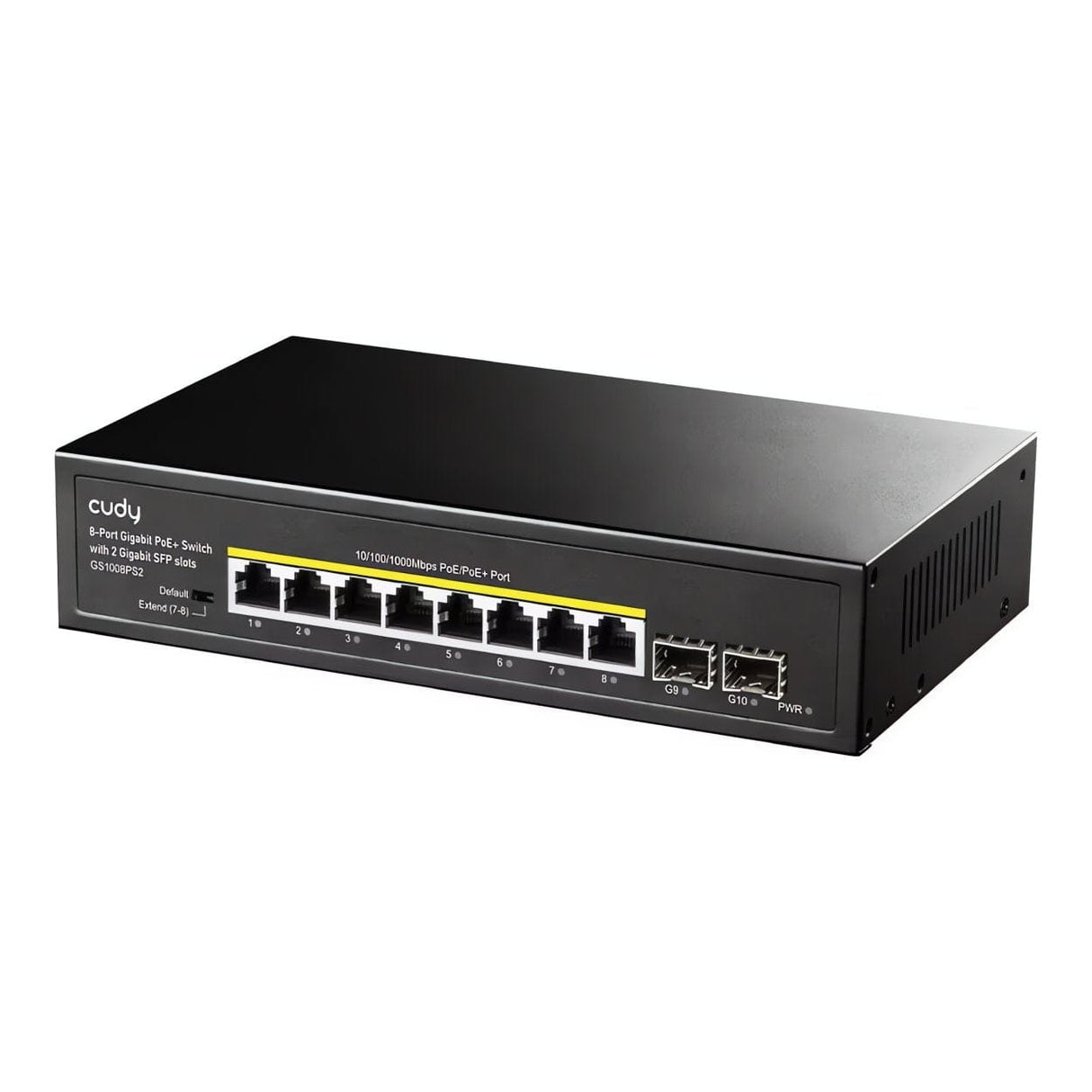 Cudy 8-port GbE PoE+ Unmanaged Switch with 2x SFP ports GS1008PS2