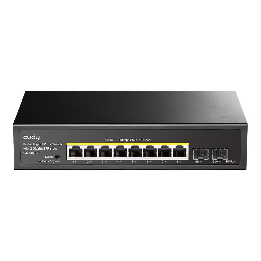 Cudy 8-port GbE PoE+ Unmanaged Switch with 2x SFP ports GS1008PS2