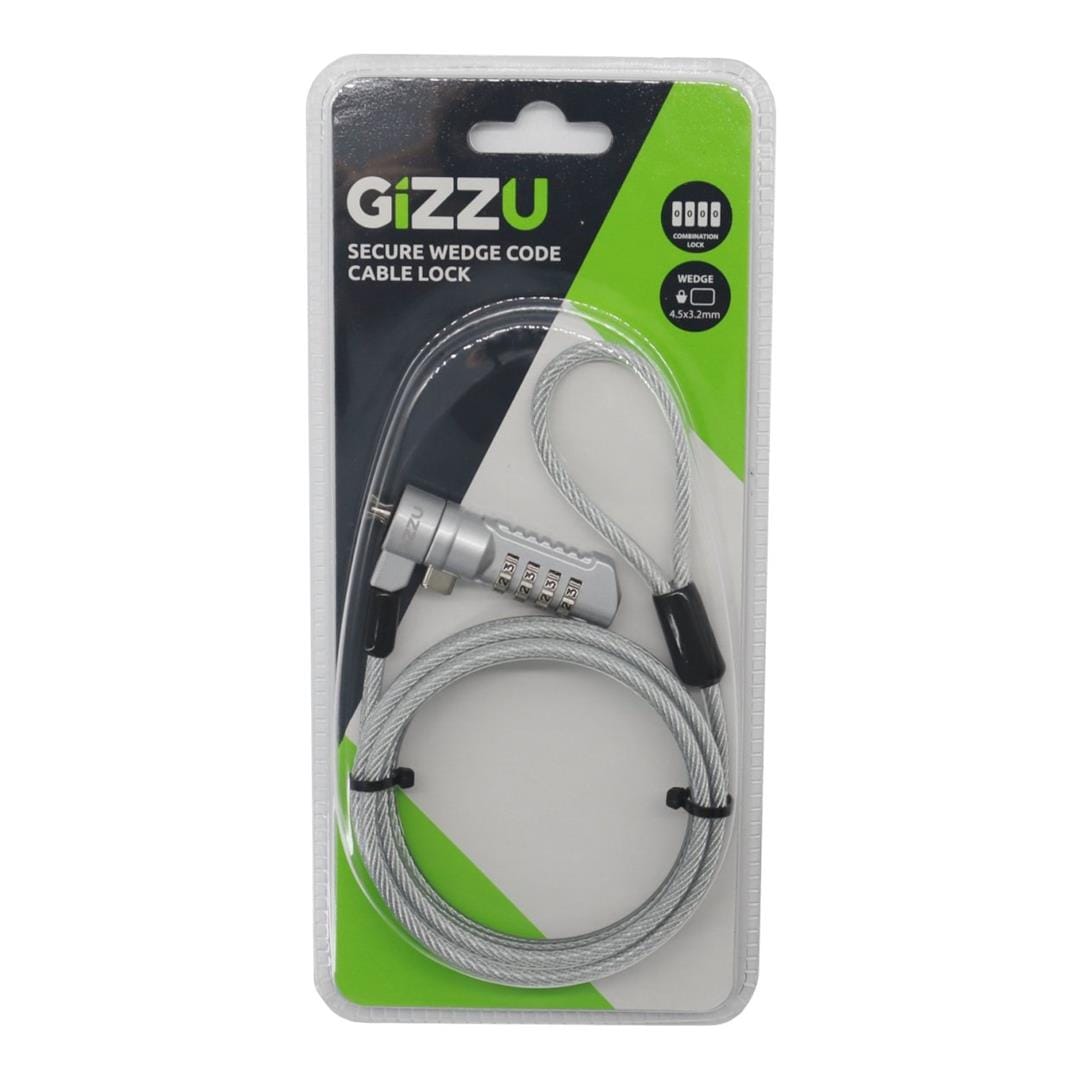 Gizzu Secure Wedge Code Cable Lock 1.8m GSCWC