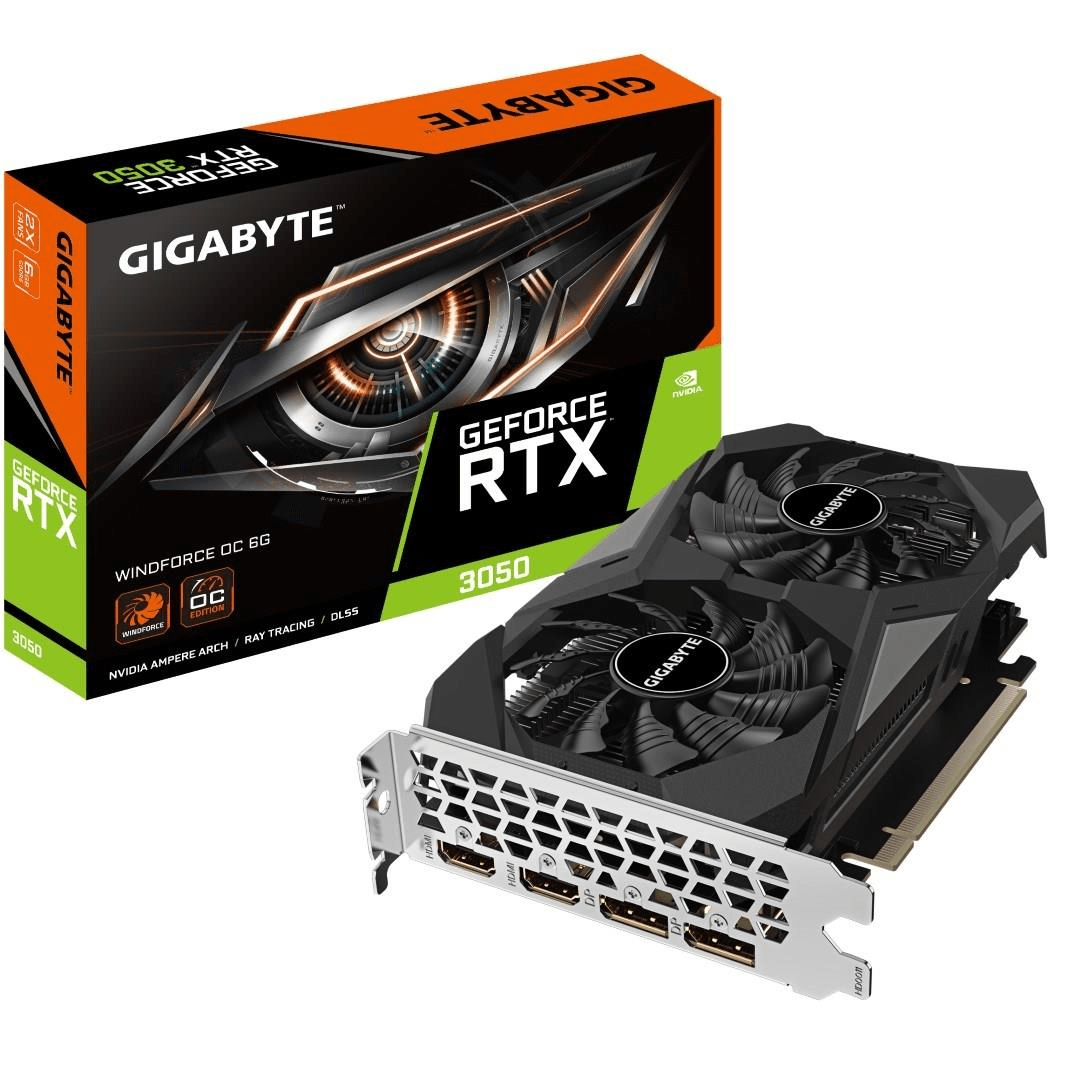 Gigabyte Nvidia GeForce RTX 3050 Windforce OC 6G 6GB GDDR6 Graphics Card GV-N3050WF2OC-6GD