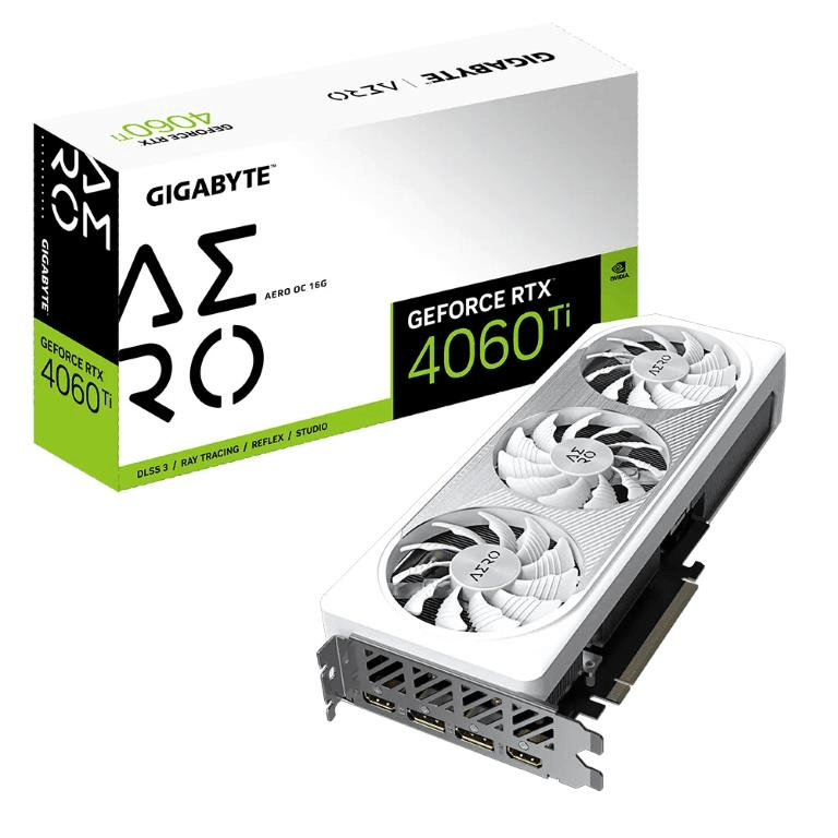 Gigabyte AERO GeForce RTX 4060 Ti OC 16GB GDDR6 Graphics Card GV-N406TAERO OC-16GD