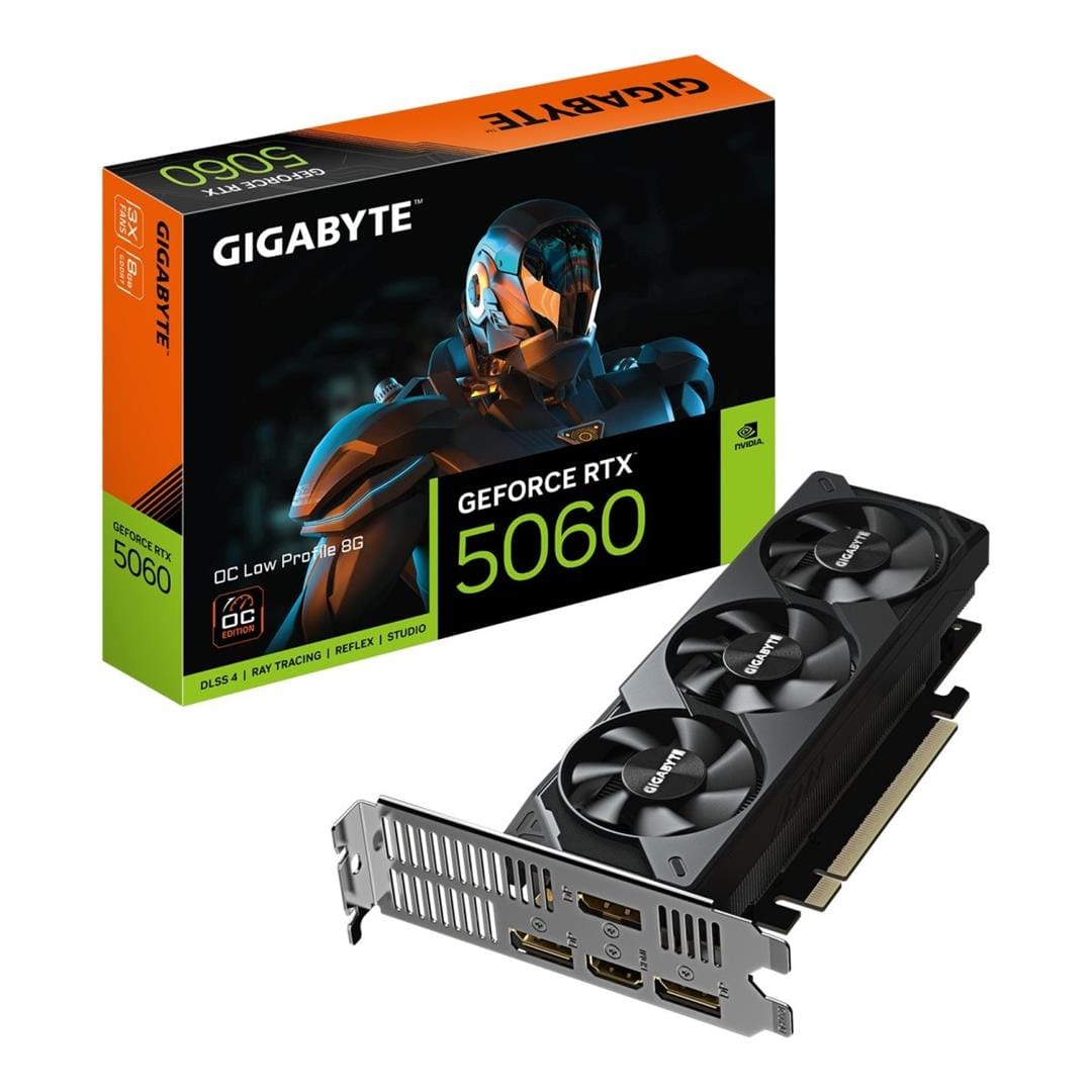 Gigabyte GeForce RTX 5060 OC Low Profile 8GB GDDR7 Graphics Card GV-N5060OC-8GL