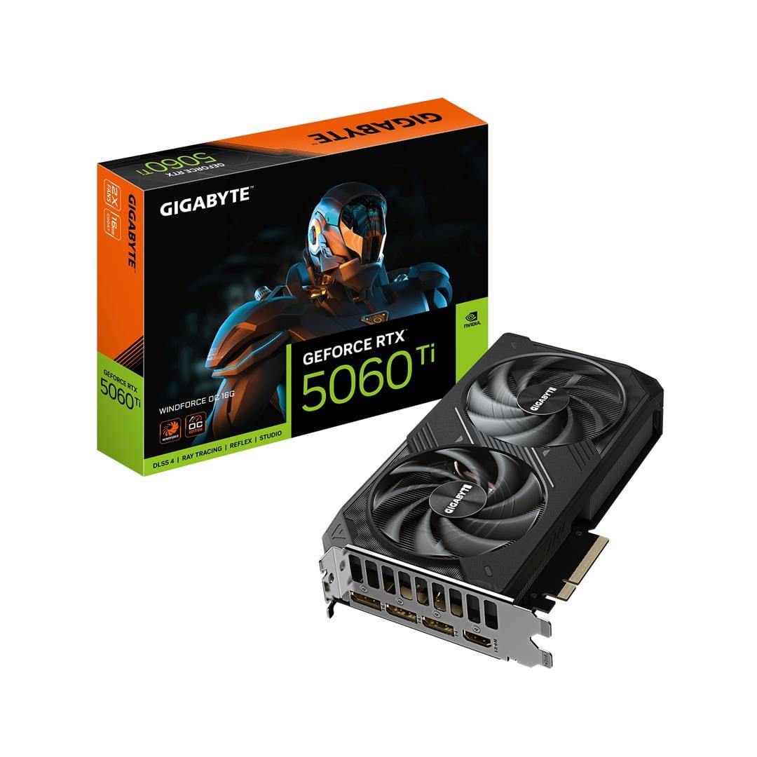 Gigabyte GeForce RTX 5060 Ti Windforce OC 16G 16GB GDDR7 Graphics Card GV-N506TWF2OC-16GD