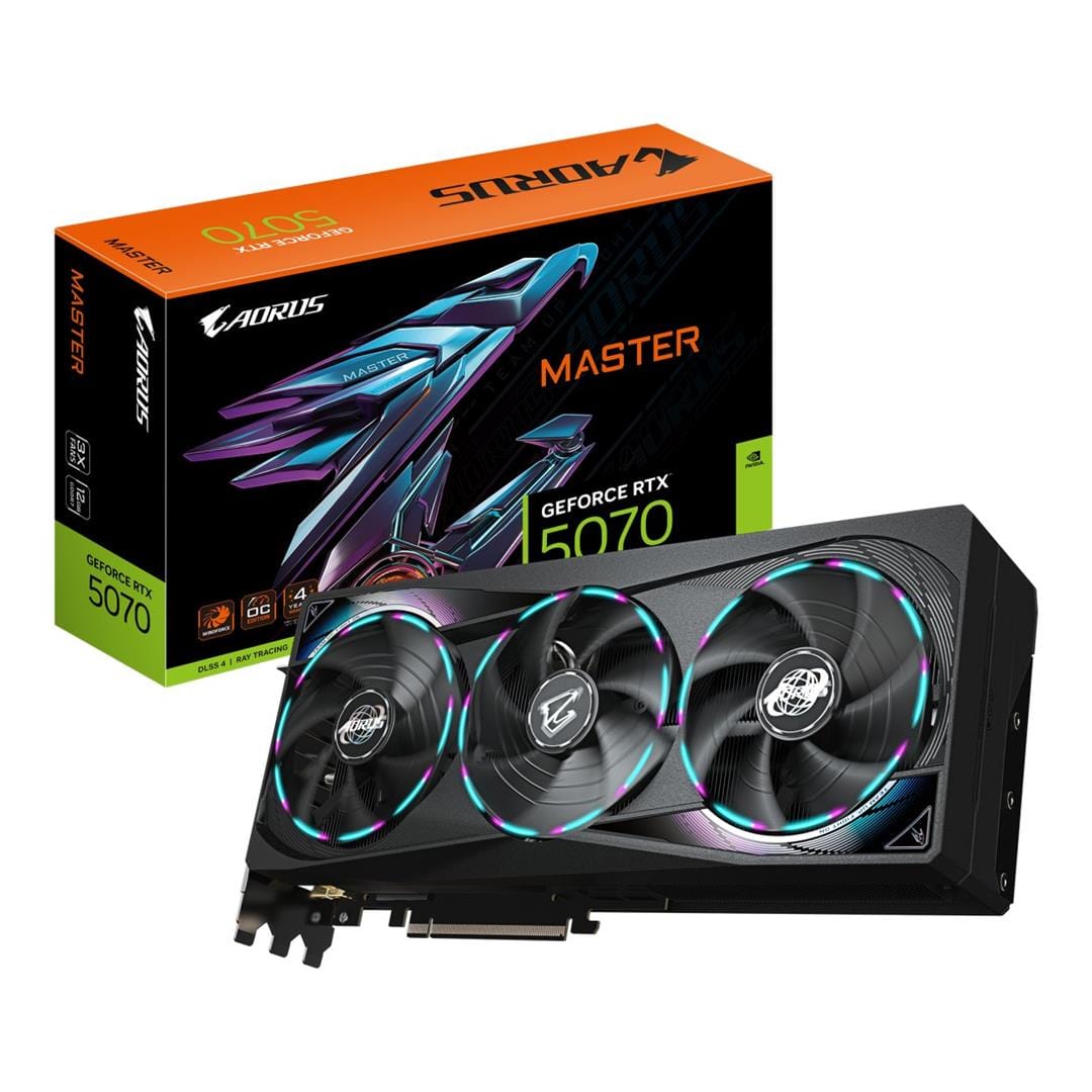 Gigabyte AORUS GeForce RTX 5070 Master 12GB GDDR7 Graphics Card GV-N5070AORUS M-12GD