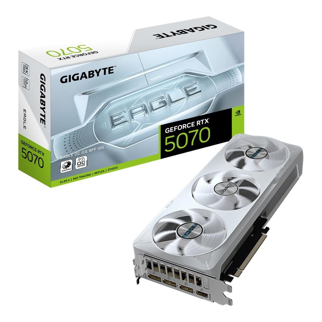 Gigabyte GeForce RTX 5070 Eagle OC ICE SFF 12GB GDDR7 Graphics Card GV-N5070EAGLEOC ICE-12GD