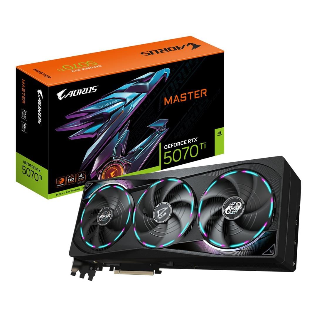 Gigabyte AORUS GeForce RTX 5070 Ti Master 16G 16GB GDDR7 Graphics Card GV-N507TAORUS M-16GD