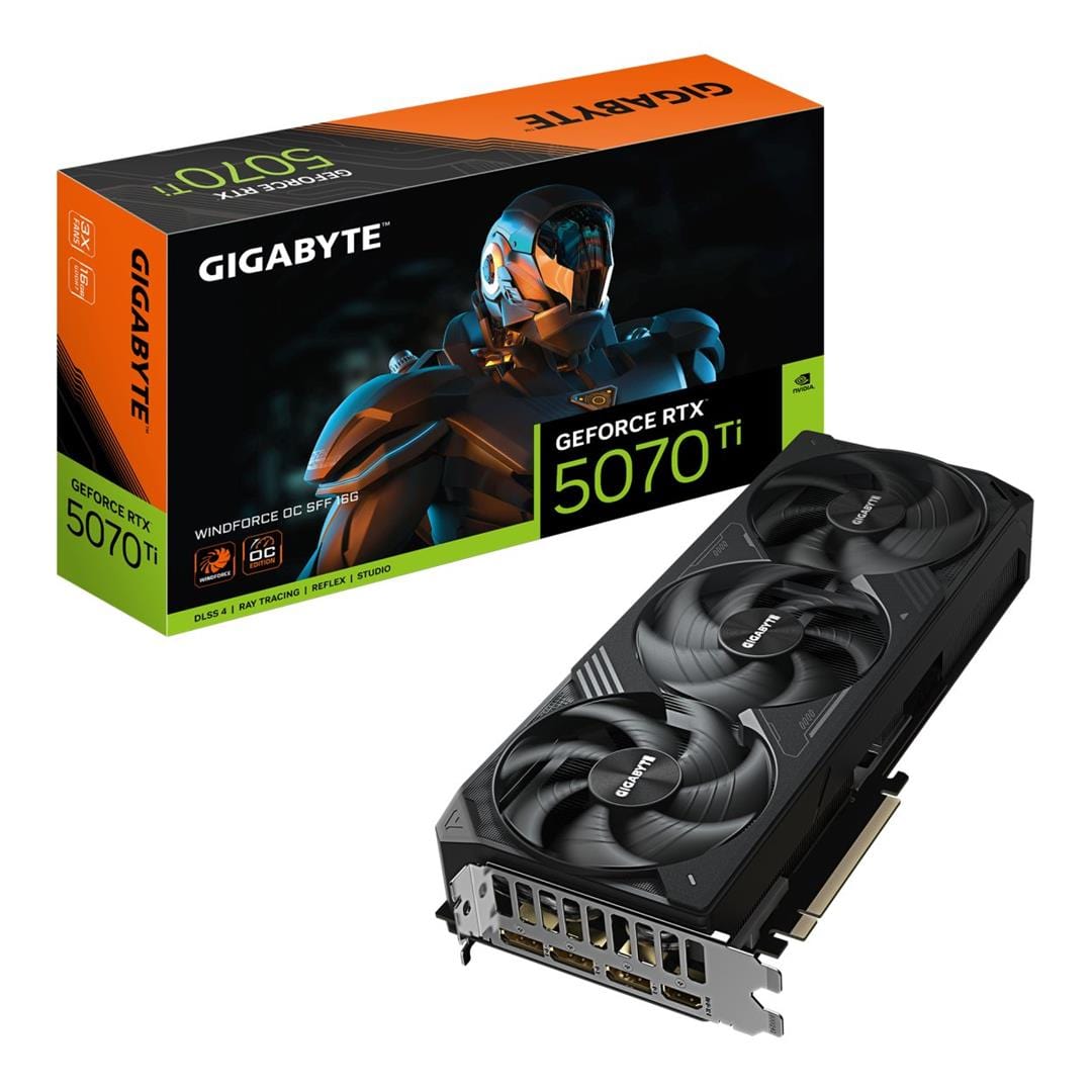 Gigabyte GeForce RTX 5070 Ti Windforce OC SFF 16GB GDDR7 Graphics Card GV-N507TWF3OC-16GD
