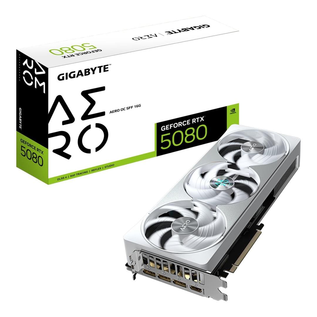 Gigabyte GeForce RTX 5080 AERO OC SFF 16GB GDDR7 Graphics Card GV-N5080AERO OC-16GD