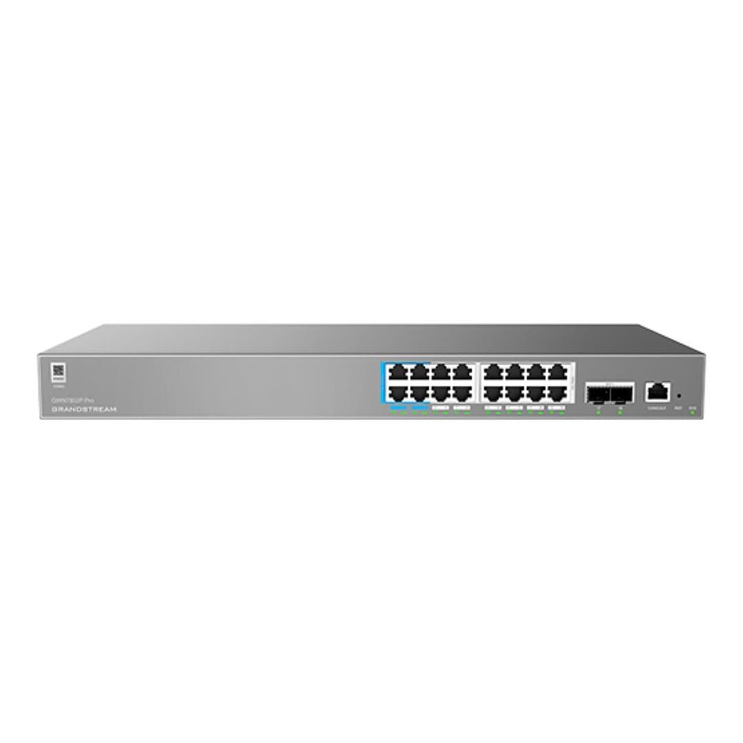 Grandstream Enterprise L2++ 16-port Gigabit Ethernet PoE Managed Switch 120W GWN7802P Pro