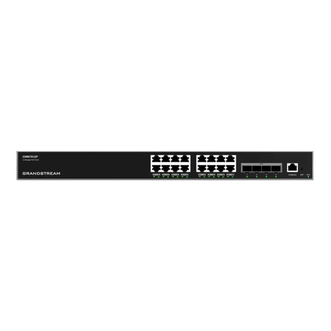 Grandstream Enterprise L3 16-port Managed GbE PoE++ Network Managed Switch 240W GWN7812P