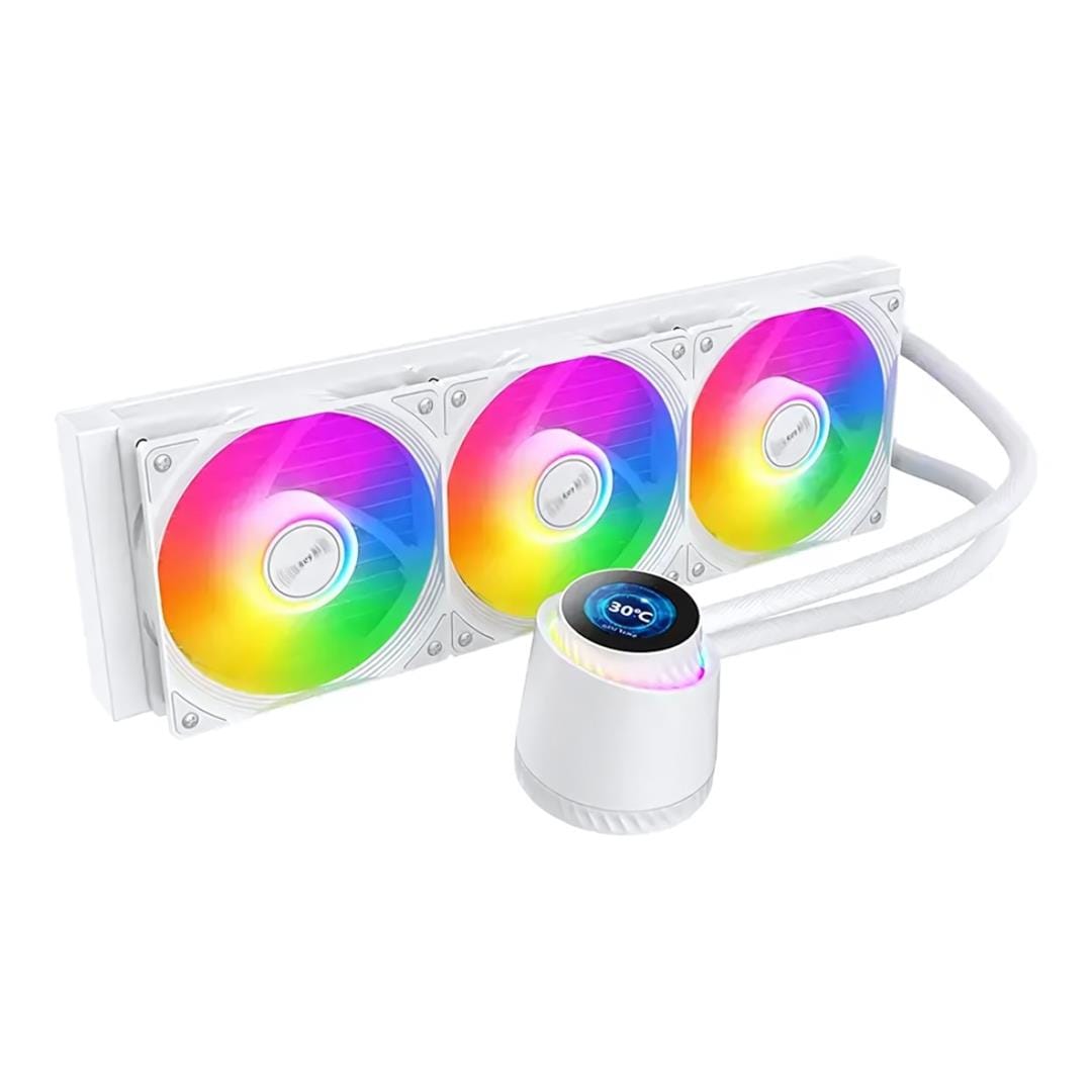 Huntkey GX360R Atlas Shark 360 ARGB AiO CPU Liquid Cooler - White