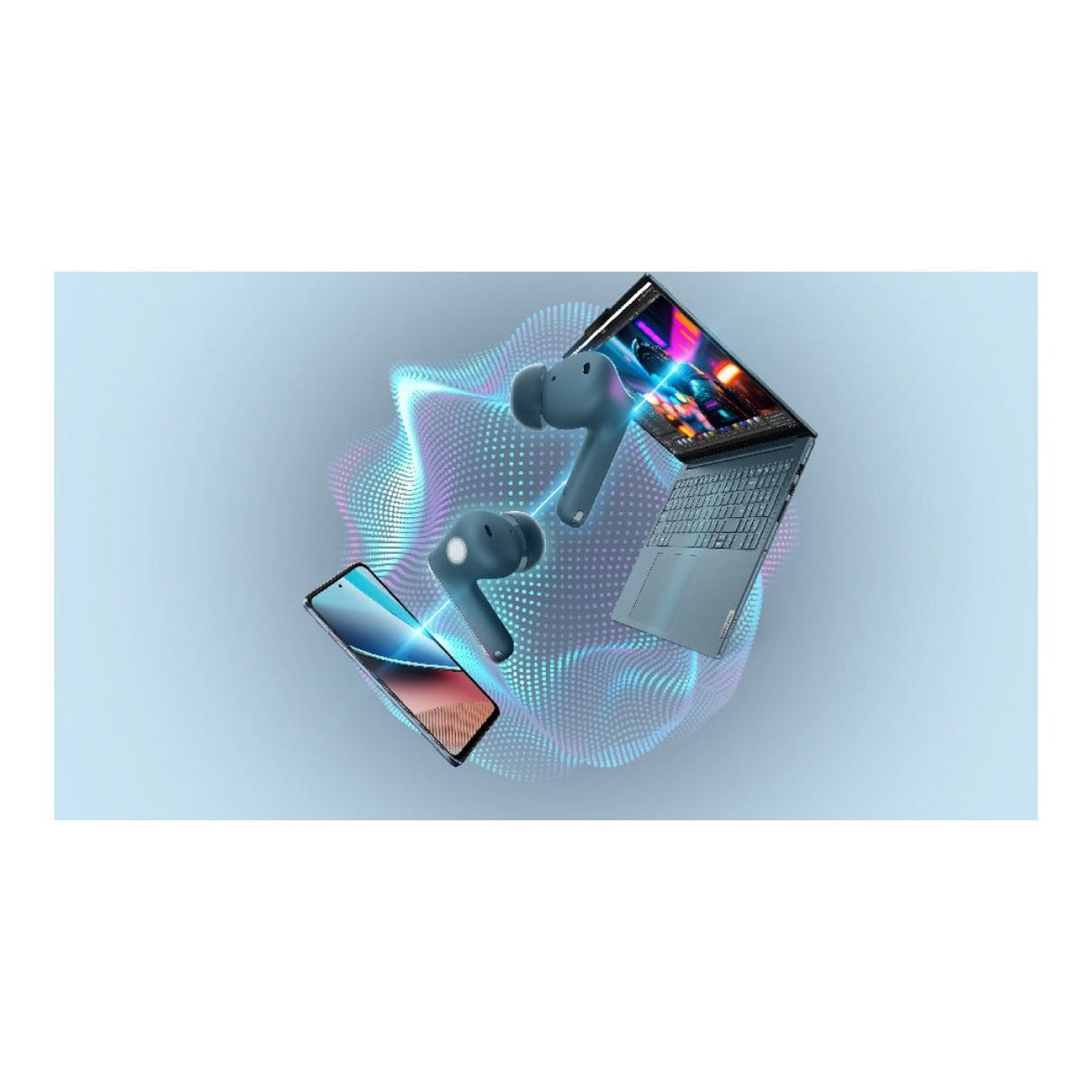 Lenovo YOGA PC Edition Wireless Earbuds - Tidal Teal GXD1N63507