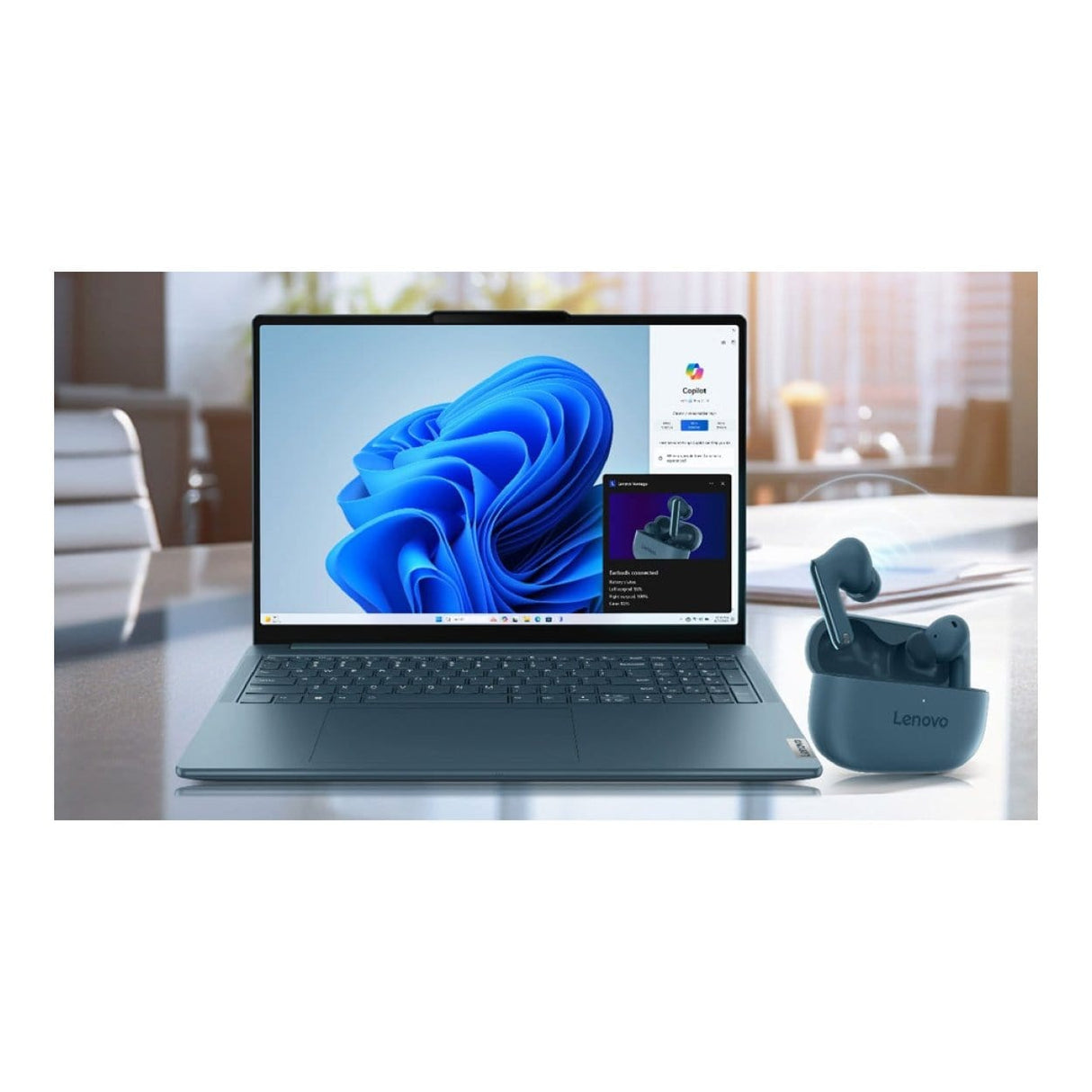 Lenovo YOGA PC Edition Wireless Earbuds - Tidal Teal GXD1N63507