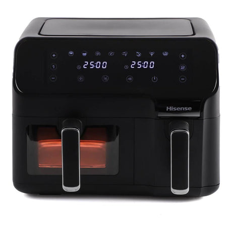 Hisense 8.6L Dual Airfryer with LED Touch Control Panel - Black H09AFBK2S5