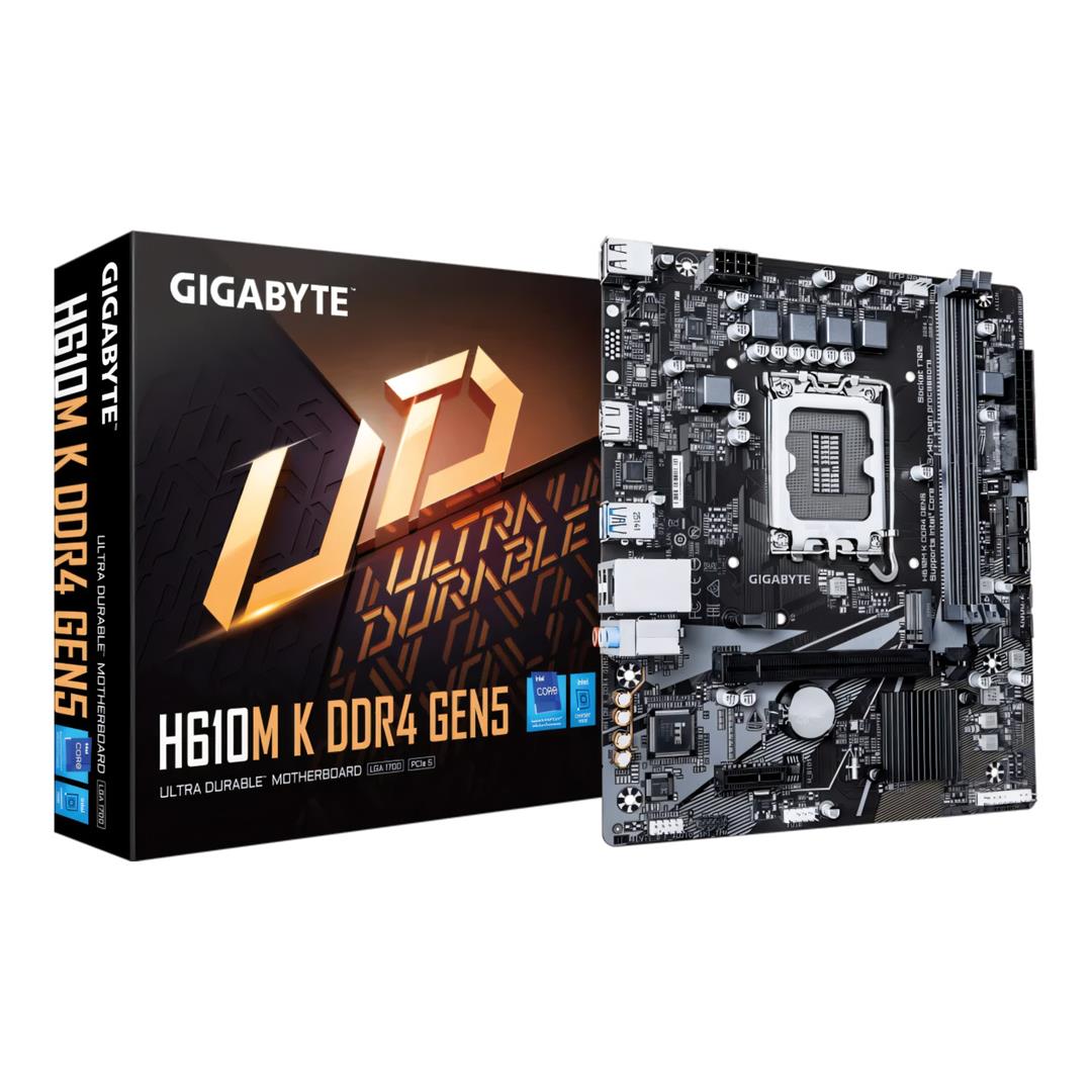 Gigabyte H610M K DDR4 Gen5 Intel LGA 1700 mATX Motherboard