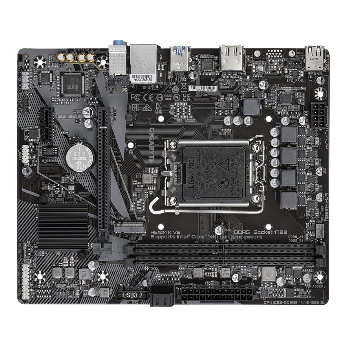 Gigabyte H610M K V2 Intel LGA 170 mATX Motherboard