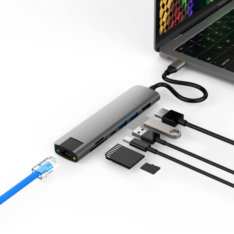 Hyper HyperDrive SLAB 7-in-1 USB-C Hub Space Gray HD22H