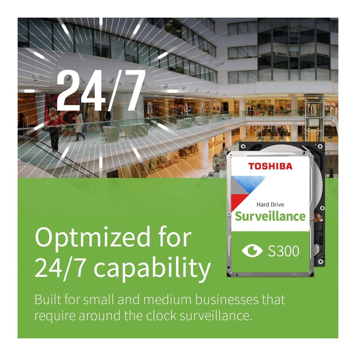 Toshiba S300 3.5-inch 2TB SATA Surveillance Internal Hard Drive HDWT720UZSVA