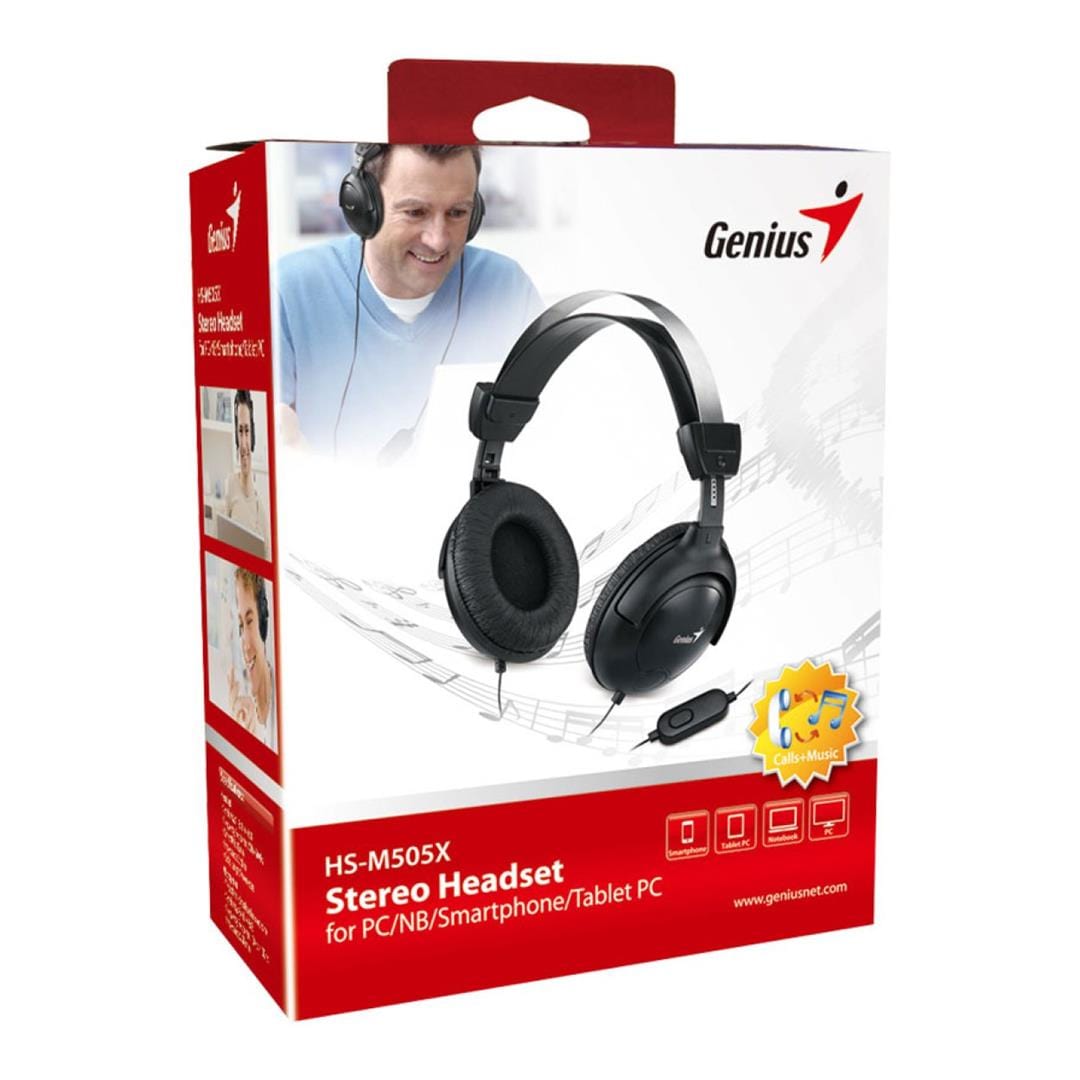 Genius HS-M505X Wired Stereo Headset Black
